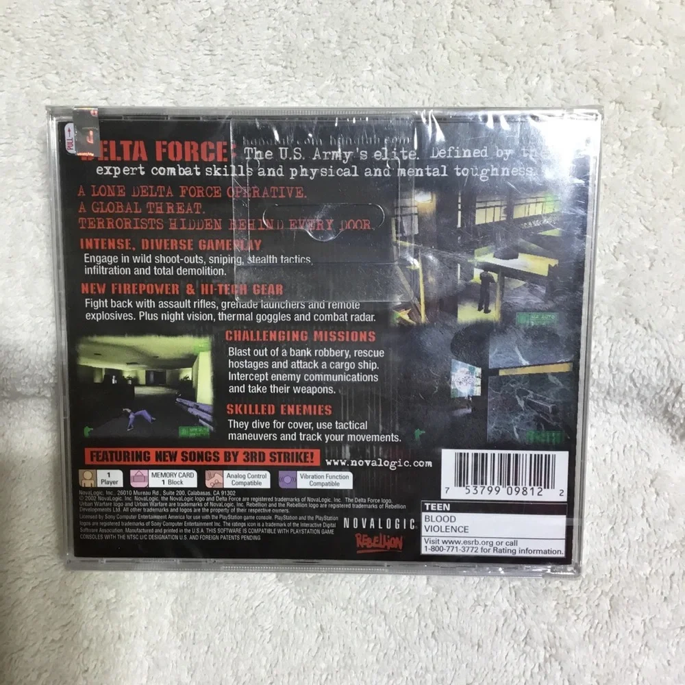 PlayStation “Delta Force Urban Warfare “, New/sealed, original PlayStation